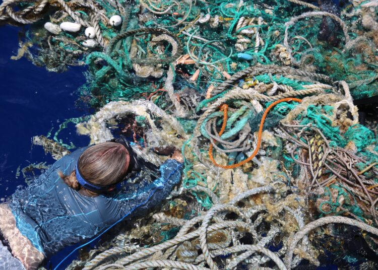 Peste jumătate de tonă de plase pescărești „fantomă” au fost scoase din Marea Neagră de către o organizație nonguvernamentală