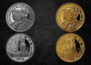 BNR lansează o monedă din aur și una din argint cu tema 100 de ani de la încoronarea de la Alba Iulia a Regelui Ferdinand I și a Reginei Maria