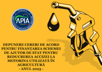 APIA anunță că în decembrie se depun cererile de acord pentru finanțare aferentă schemei de ajutor de stat pentru reducerea accizei la motorina utilizată în agricultură pentru anul 2023
