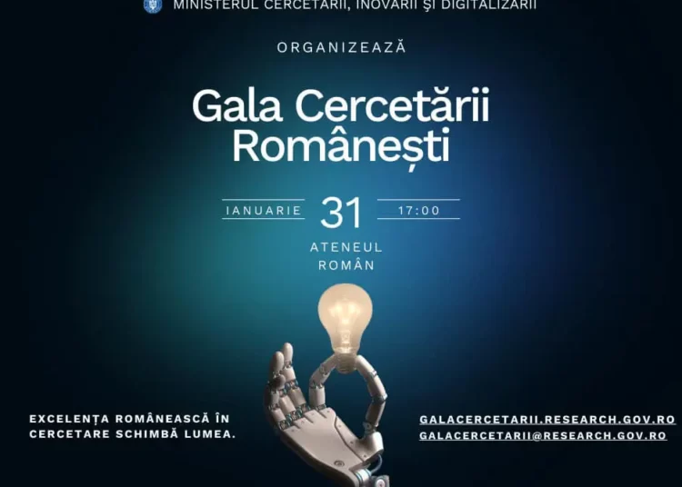 Prima ediție a Galei Cercetării Românești, organizată în premieră de Ministerul Cercetării