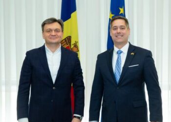Dorin Recean, în discuții cu Christopher W. Smith, secretarul adjunct pentru Afaceri Europene al SUA