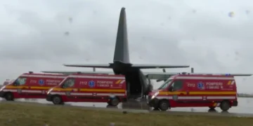 18 pacienţi palestinieni au fost aduși în România tocmai din Fâşia Gaza, cu o aeronavă a Forţelor Aeriene Române